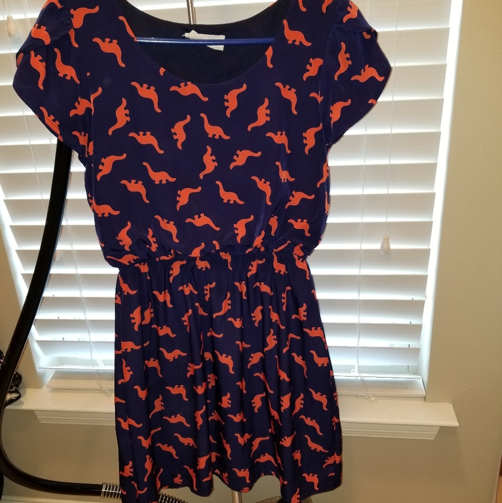 Peach Love California dinosaur dress